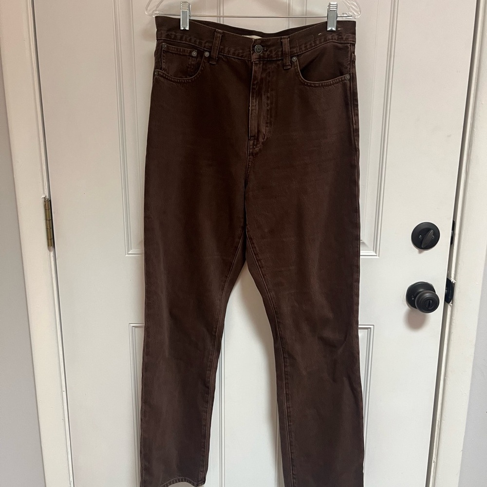 Madewell 90s high rise straight jeans in brown NWOT size 29 - Picture 4 of 9